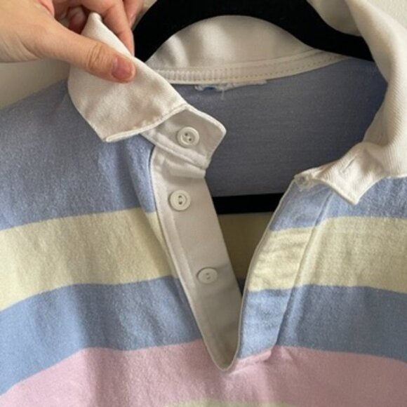 vintage pastel rugby polo long sleeve - Picture 6 of 8
